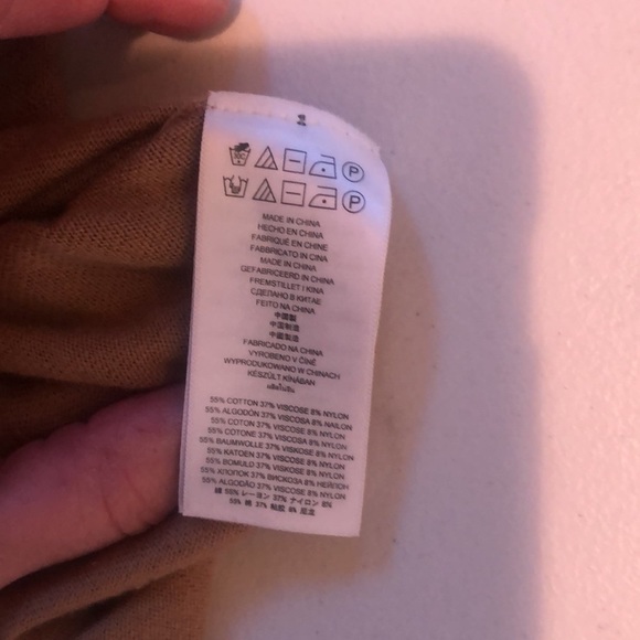 Micheal Kors size 1X tan long cashmere blend sweater,washed laid to dry - Picture 12 of 13